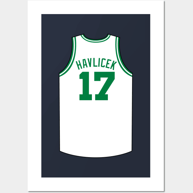 John Havlicek Boston Jersey Qiangy Wall Art by qiangdade